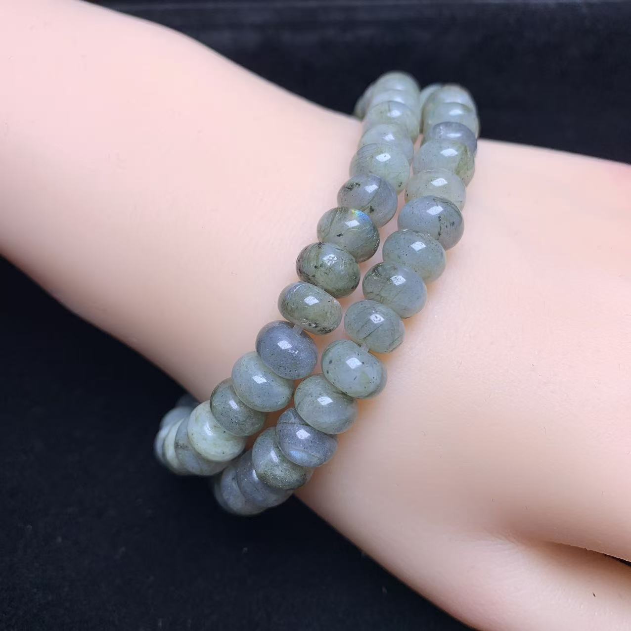 Labradorit-Scheibenarmband 5*8mm 1 Stk. (SL1067)
