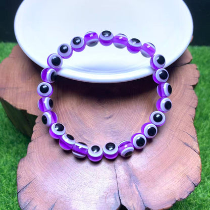 Armband lila Harz Böser Blick (handgemacht) 8mm 1 Stück (SL1074)