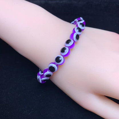Armband lila Harz Böser Blick (handgemacht) 8mm 1 Stück (SL1074)