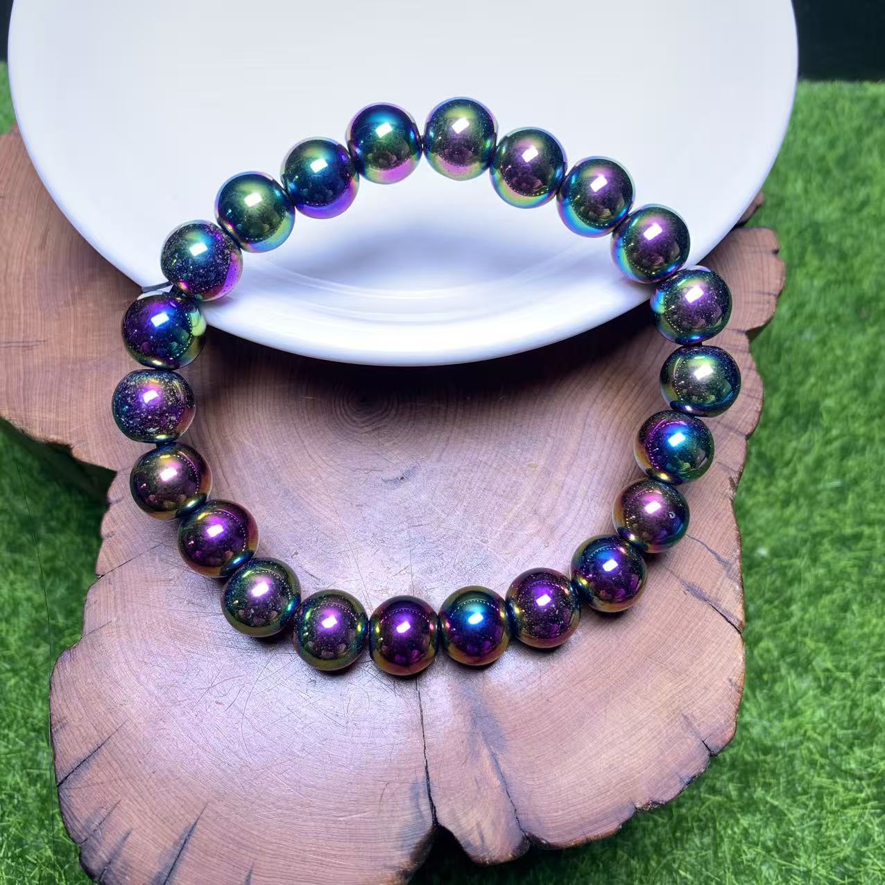 Aura hematite bracelet 10mm 1pc(SL1077)