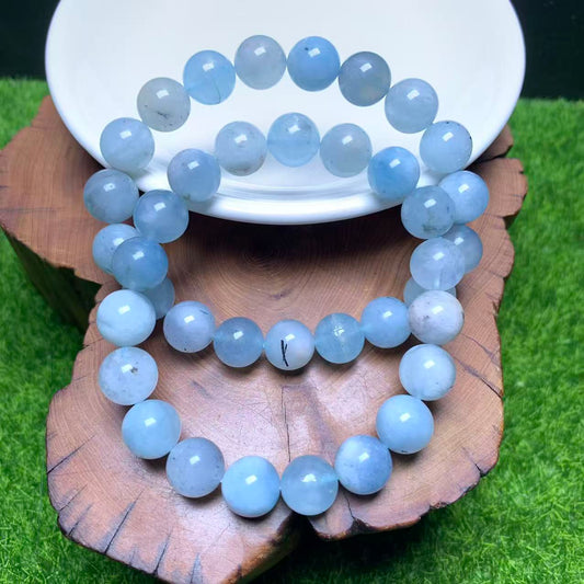 Aquamarine bracelet 9-10mm 1pc(SL1078)