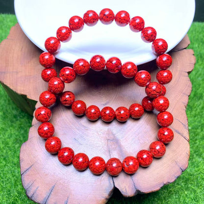 Pulsera de resina de cinabrio 8mm 1pc(SL1081)
