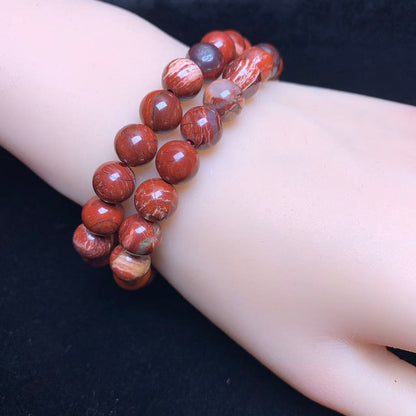 Rotes Serpentin-Jaspis-Armband 8 mm 1 Stück (SL1085)