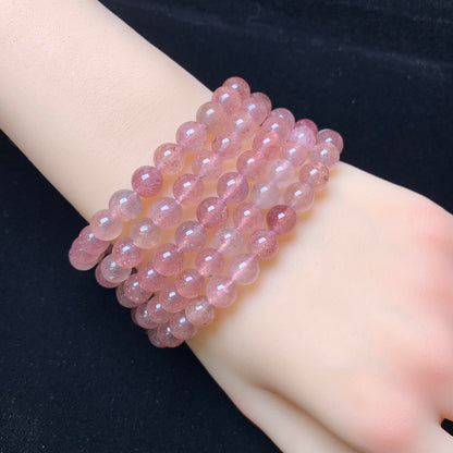 Strawberry Quartz bracelet 7mm 1pc (SL60)