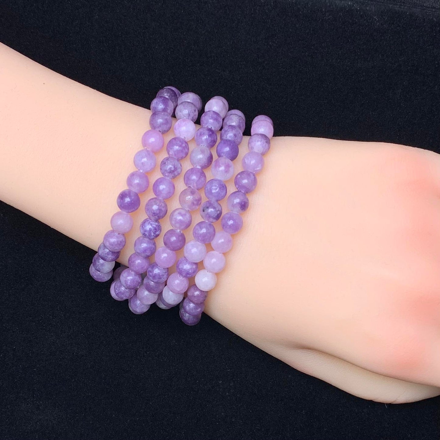 Purple Mica bracelet 6mm 1pc(SL62)