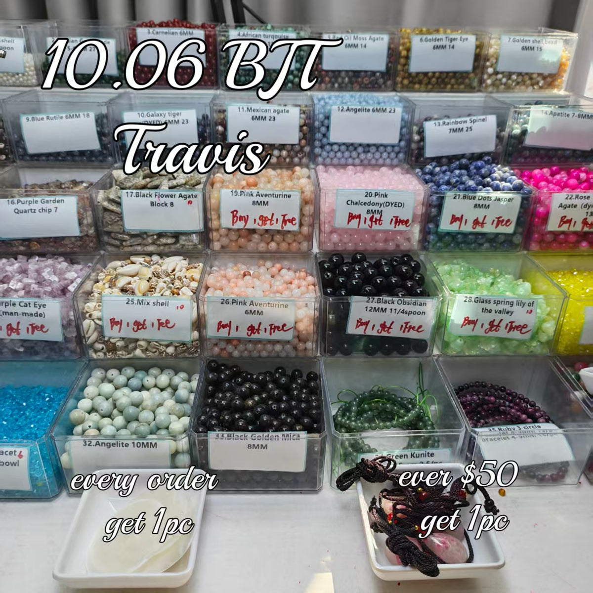 One bowl crystal bead- travis00-can make 6pcs bracelets 10.6