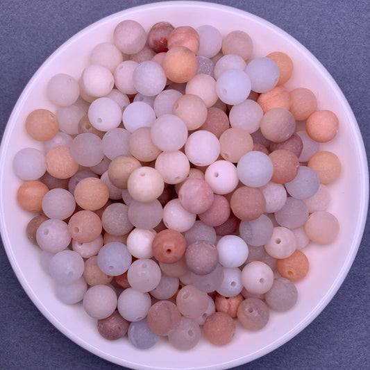 Matt Pink Aventurine BUY 1 GET 1 FREE bead 132pcs_ 8mm 1 bowl（BOGO26）