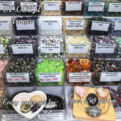 One bowl crystal bead- travis00-can make 6pcs bracelets 7.8