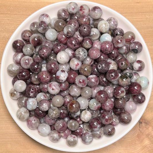 Blossom Tourmaline bead 132pcs_ 1 bowl 8mm(VIP41)