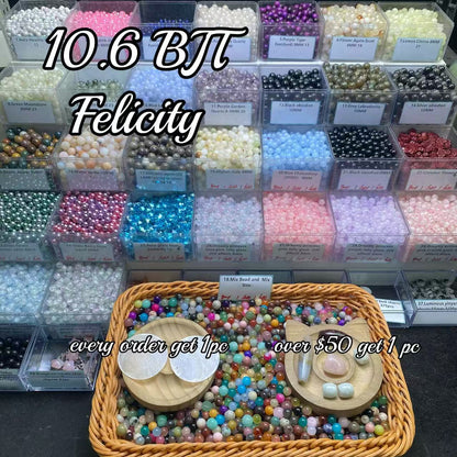 One bowl crystal bead- Felicity-can make 6pcs bracelets 10.6