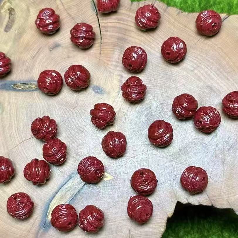 Cinnabar Carving charm-felicity