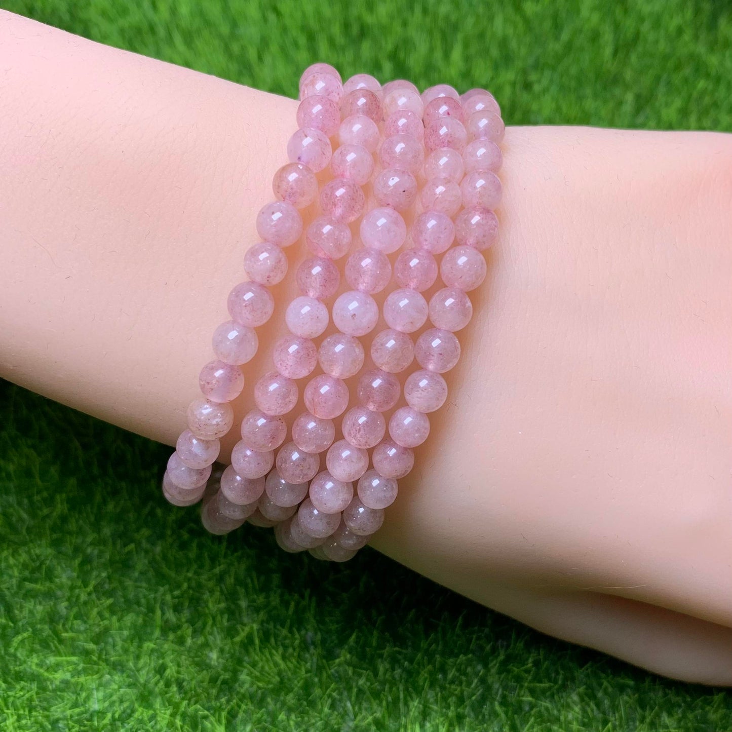 Strawberry Quartz bracelet 5mm 1pc (SL48)