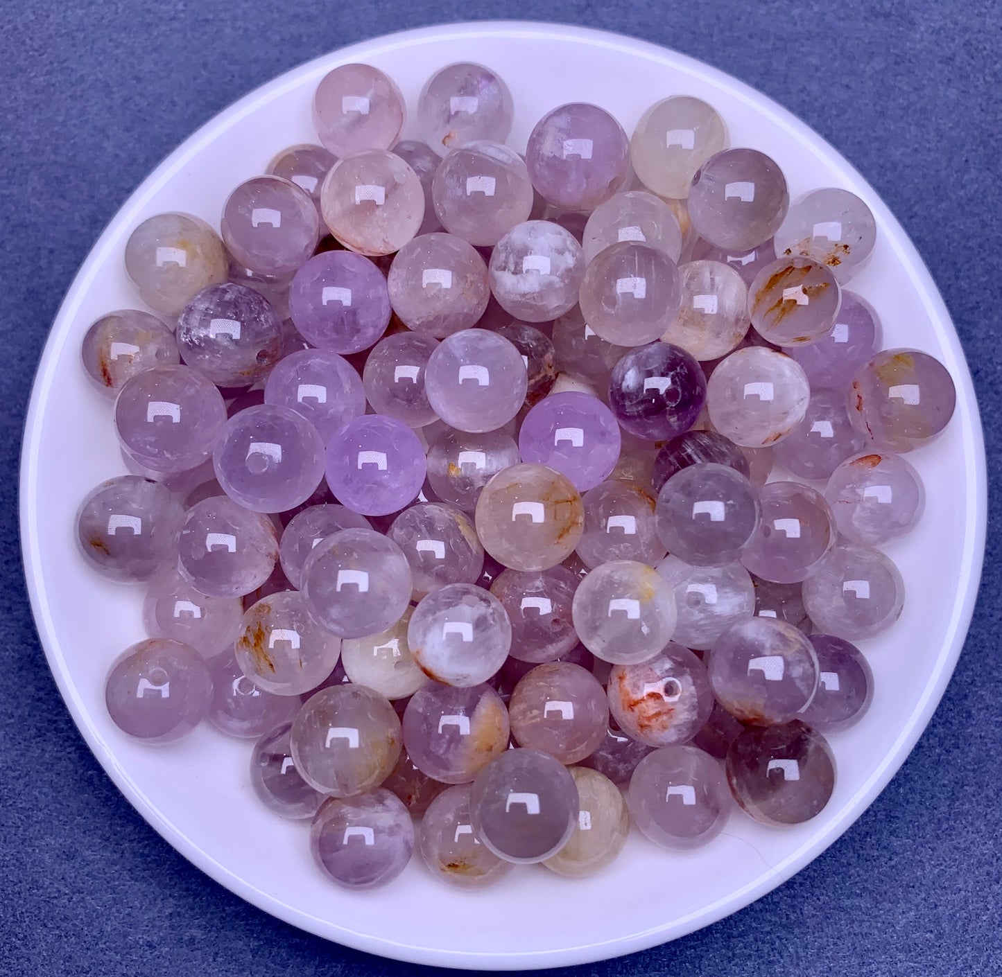 Purple Rabbit Hair bead 108pcs_ 1 bowl 10mm(VIP66)