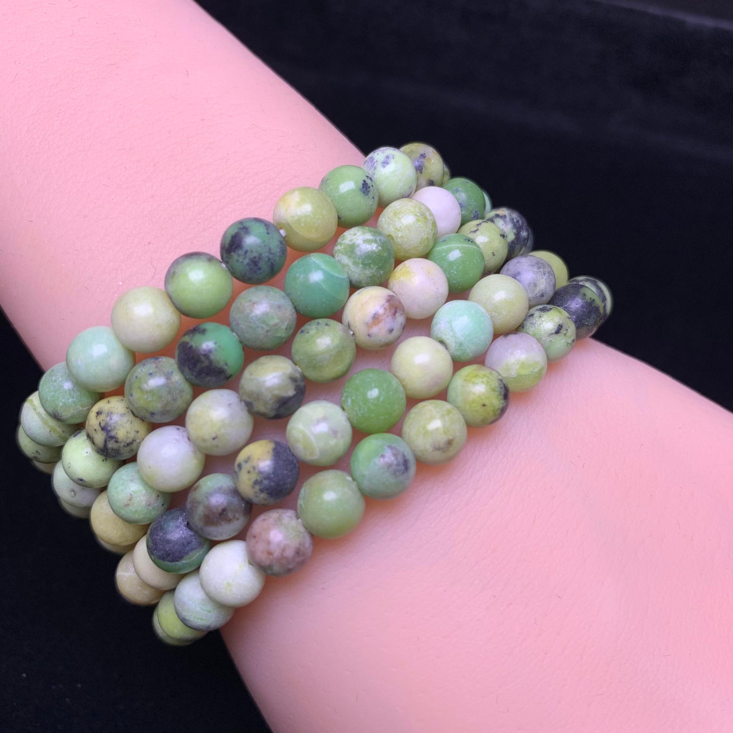Yellow Turquoise bracelet 6mm 1pc(SL12)