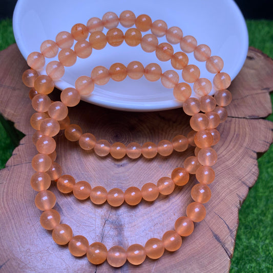 Orange Chalcedony(DYED) bracelet 6mm 1pc(SL42)
