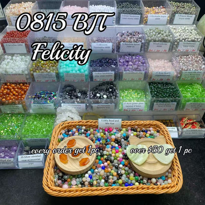 One bowl crystal bead- Felicity-can make 6pcs bracelets 8.15