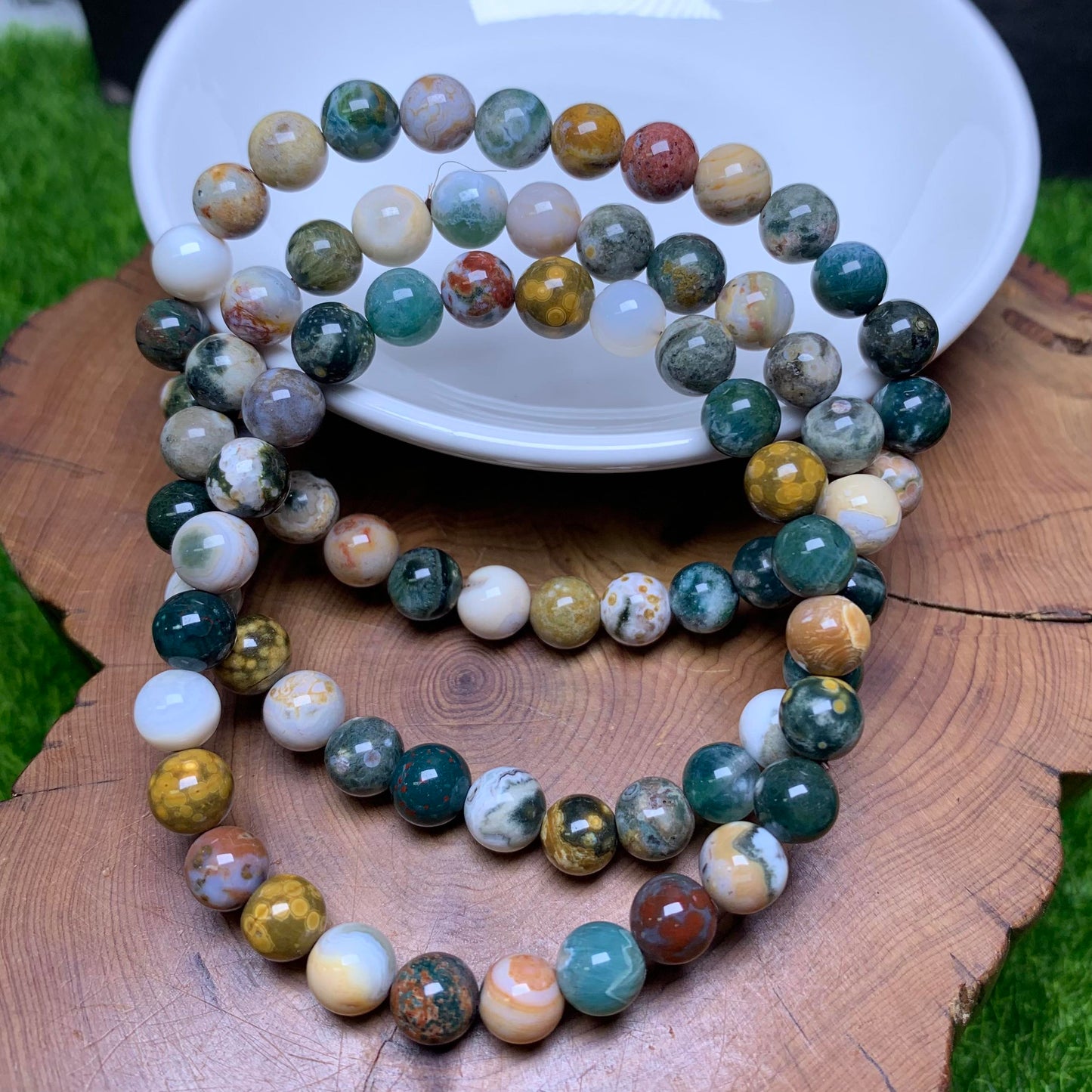 (HQ) Ocean Jasper bracelet 7mm 1pc (SL73)