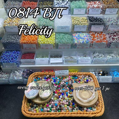 One bowl crystal bead- Felicity-can make 6pcs bracelets 8.14
