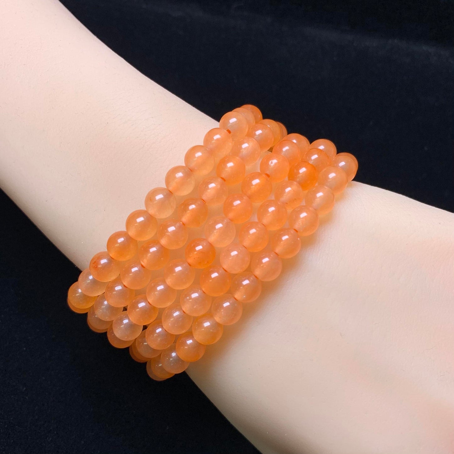 Orange Chalcedony(DYED) bracelet 6mm 1pc(SL42)
