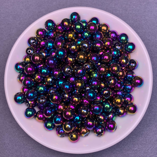 Aura Hematite bead 132pcs_ 1 bowl 8mm(HEM7)