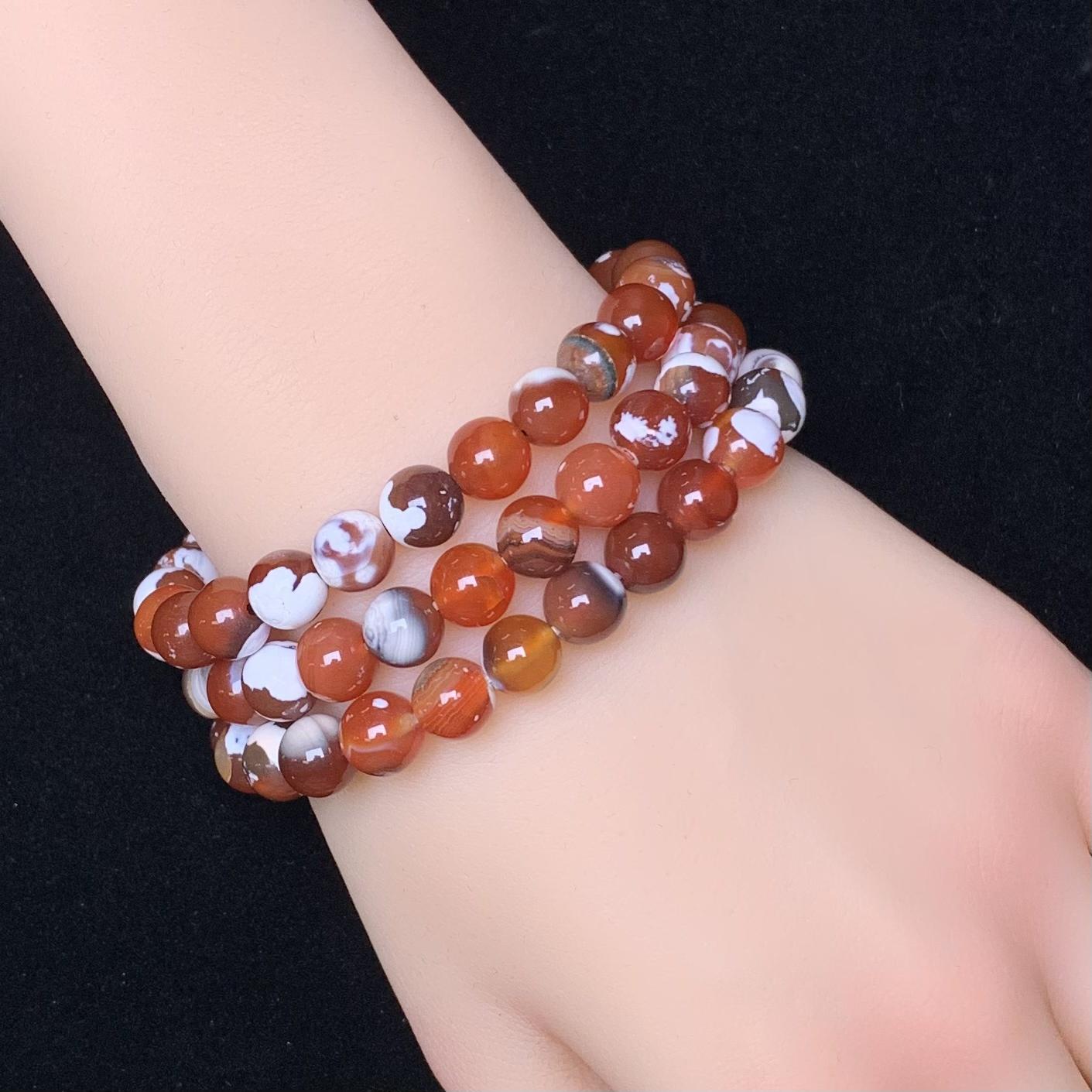 Fire Agate(DYED) bracelet 8mm 1pc (SL112)