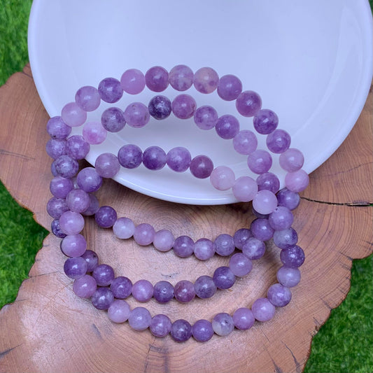 Purple Mica bracelet 6mm 1pc(SL62)