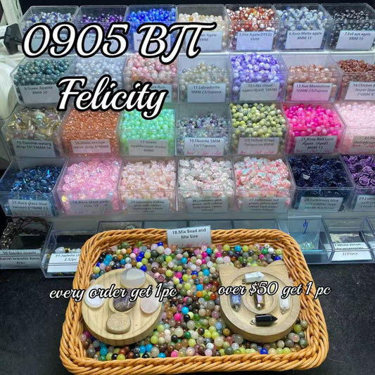 One bowl crystal bead- Felicity-can make 6pcs bracelets 9.5
