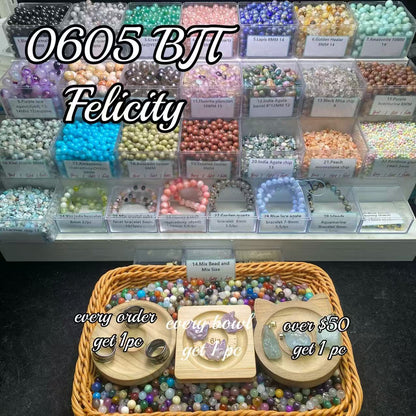 One bowl crystal bead- Felicity-can make 6pcs bracelets 6.5