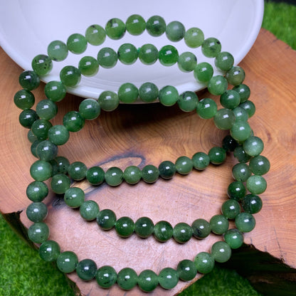 Russian green jade bracelet 5-6mm 1pc(SL5)