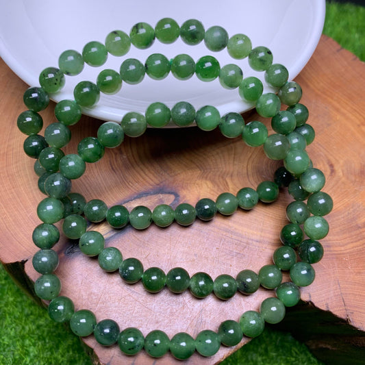Russian green jade bracelet 5-6mm 1pc(SL5)