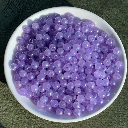 Aura Glass Lavender Purple  6MM BOGO 168pcs/bow——BUY 1 GET 1 FREE bead （BOGO101)