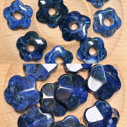 Sodalite flower bead 1pc