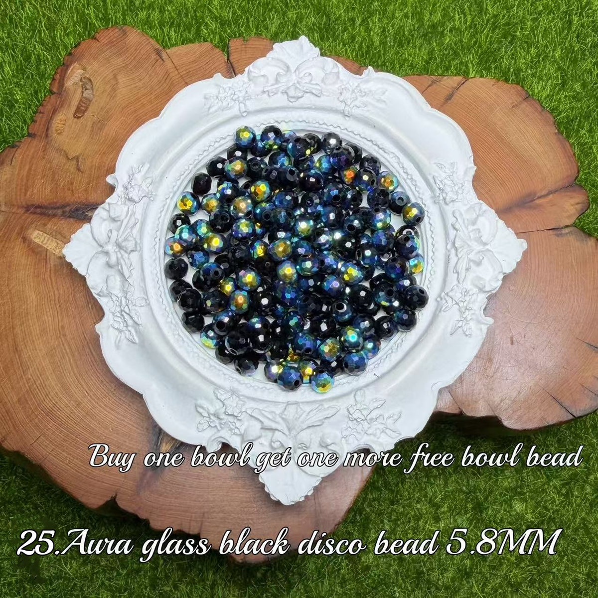 One bowl crystal bead- Felicity-can make 6pcs bracelets 9.30