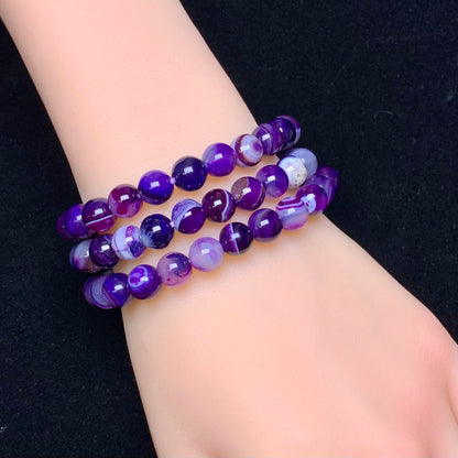 Purple Sardonyx（DYED）bracelet 8mm 1pc (SL144)