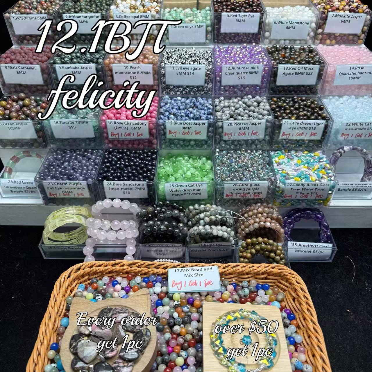 One bowl crystal bead- Felicity01-can make 6pcs bracelets 12.1