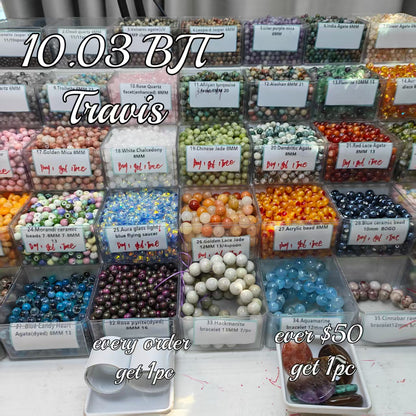 One bowl crystal bead- travis00-can make 6pcs bracelets 10.3