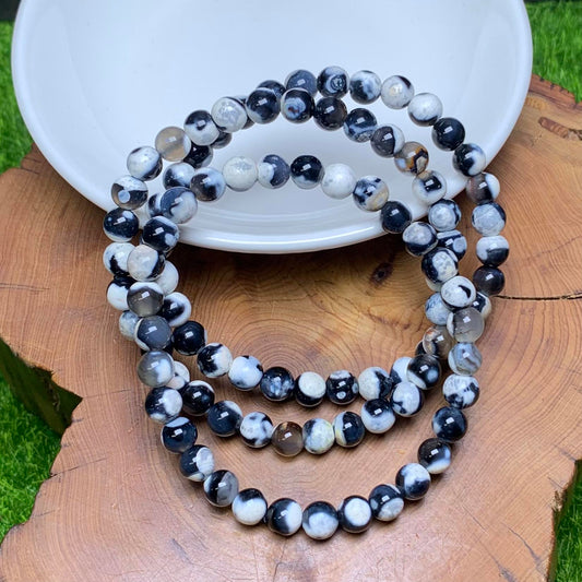 Orca Agate bracelet 6mm 1pc (SL53)