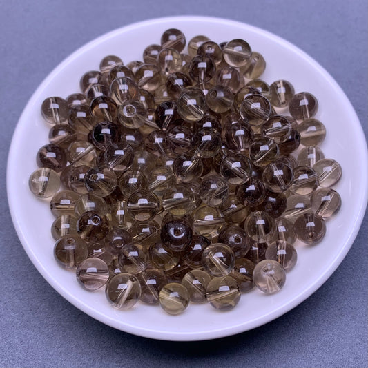 Lemon  Smoky Quartz bead 132pcs_ 1 bowl 8-8.7mm(VIP16)