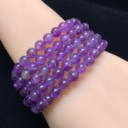 Amethyst bracelet 6mm 1pc(SL33)