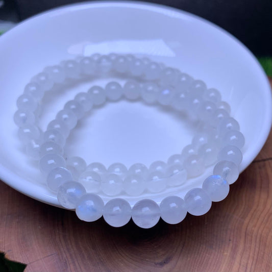 White Moonstone bracelet 6mm 1pc(SL19)