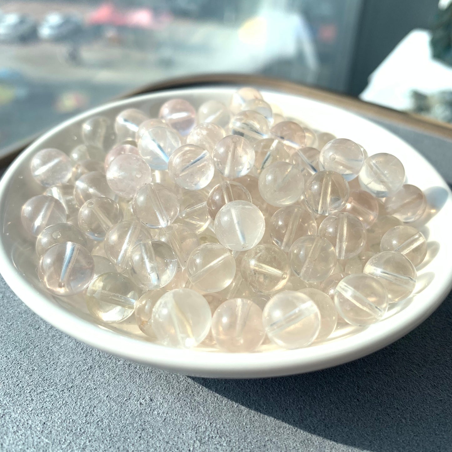 Starlight Rose Quartz bead 120pcs_ 9mm/1 bowl   26$(VIP84)