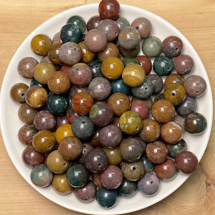 Ocean Jasper bead 108pcs_ 1 bowl 10mm(TEN43)