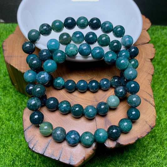 Moss agate bracelet 8mm 1pc (SL137)