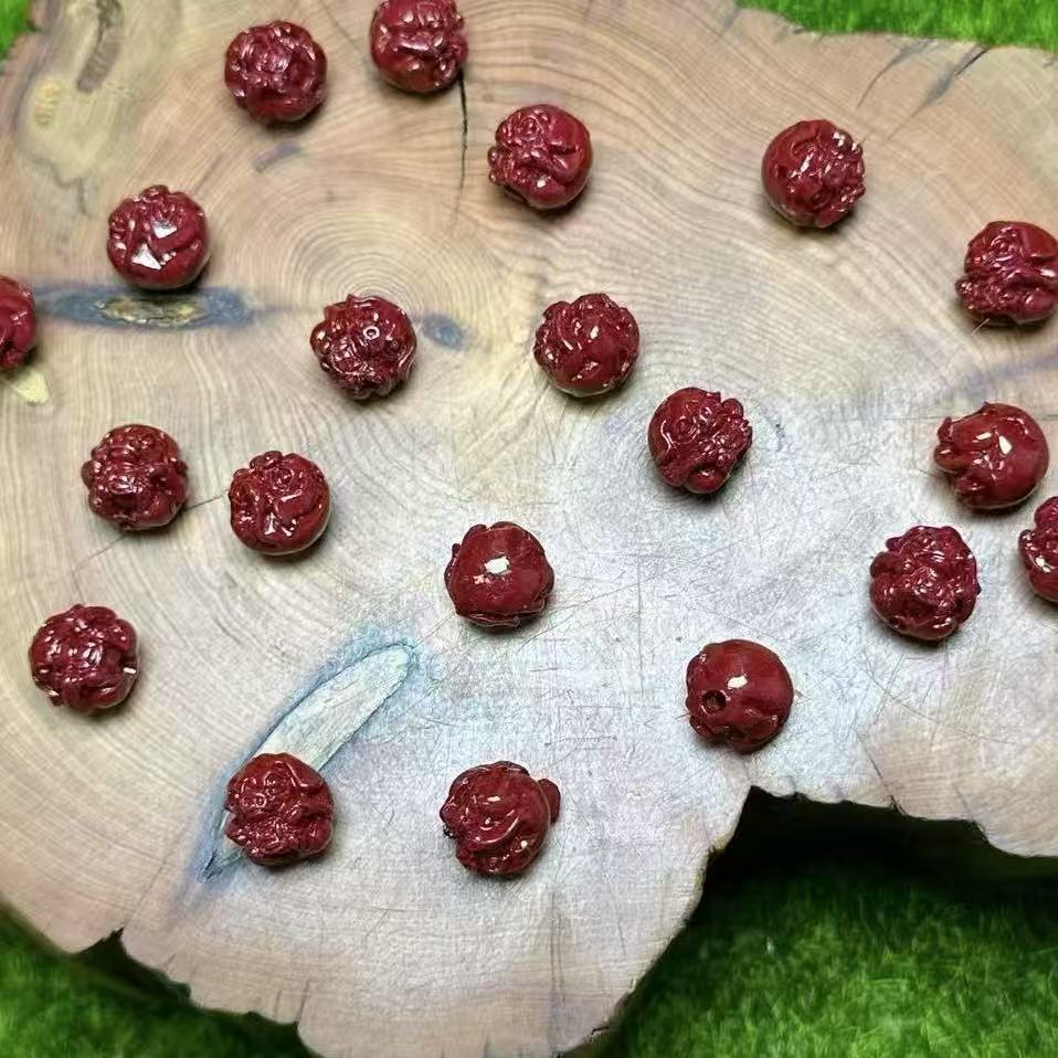 Cinnabar Carving charm-felicity