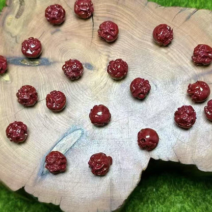 Cinnabar Carving charm-felicity