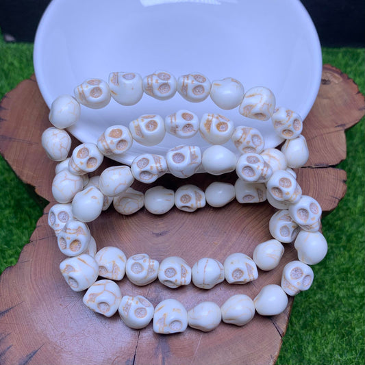 Skull（man-made）bracelet 8*10mm  1pc(SL52)