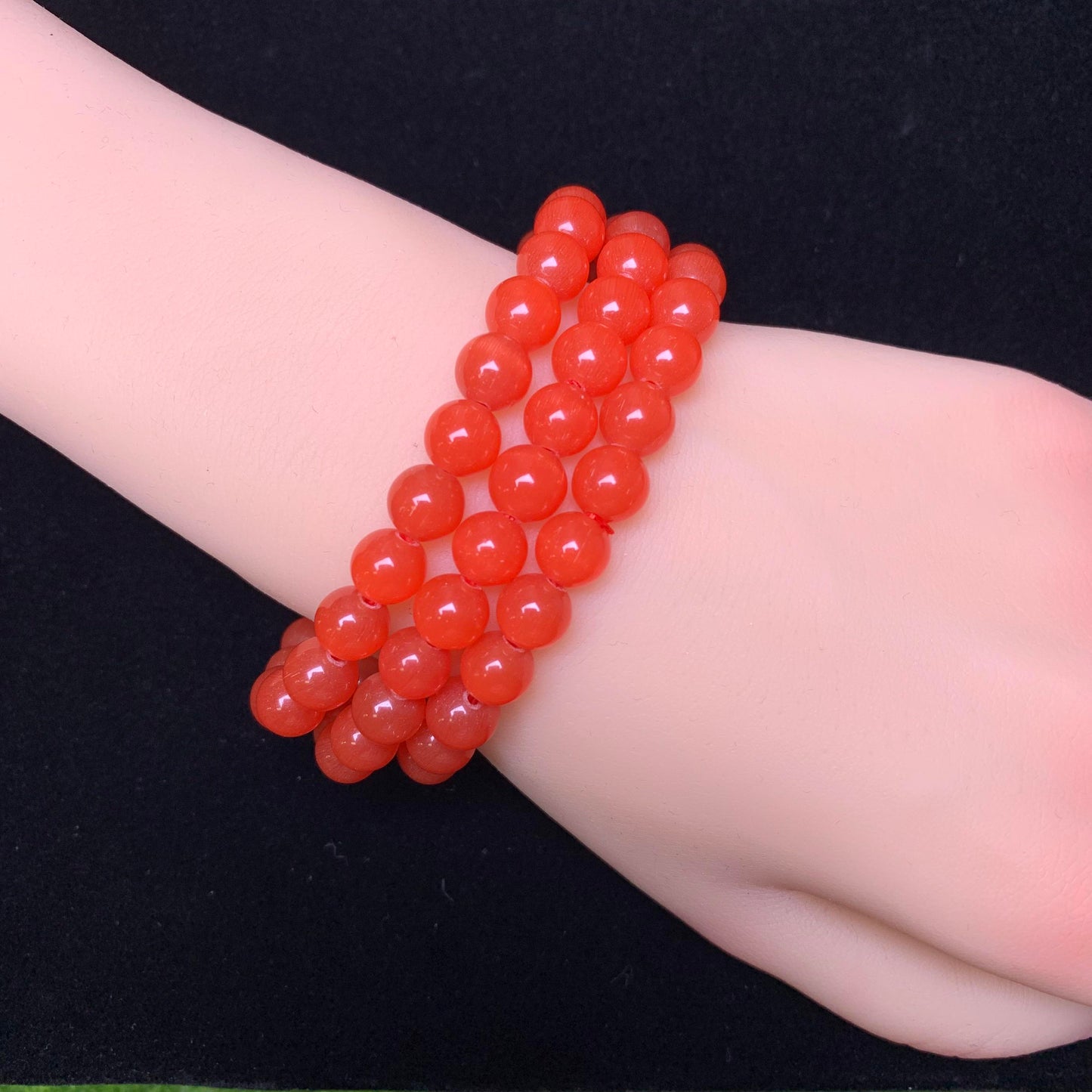 Red Cat Eye ( man-made)8mm 1pc (SL116)
