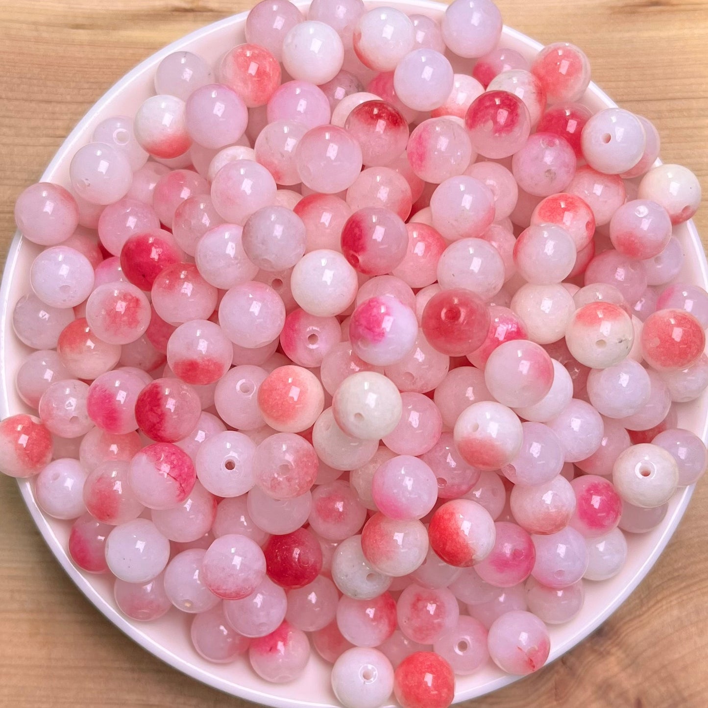 Blossom Chalcedony(DYED)  BUY 1 GET 1 FREE bead 132pcs_ 8mm 1 bowl（BOGO6）