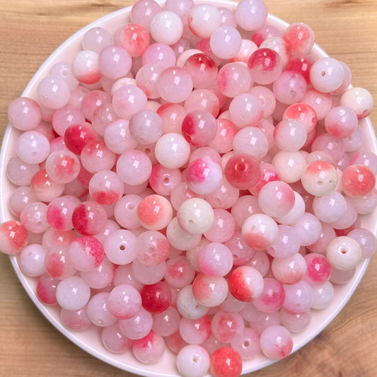 Blossom Chalcedony(DYED)  BUY 1 GET 1 FREE bead 132pcs_ 8mm 1 bowl（BOGO6）