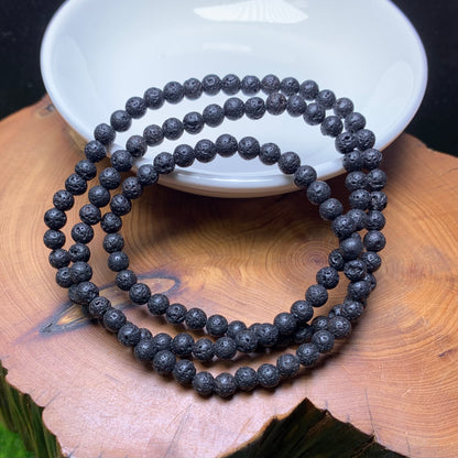 Lava 3 circle bracelet 4mm 1pc(SL760)